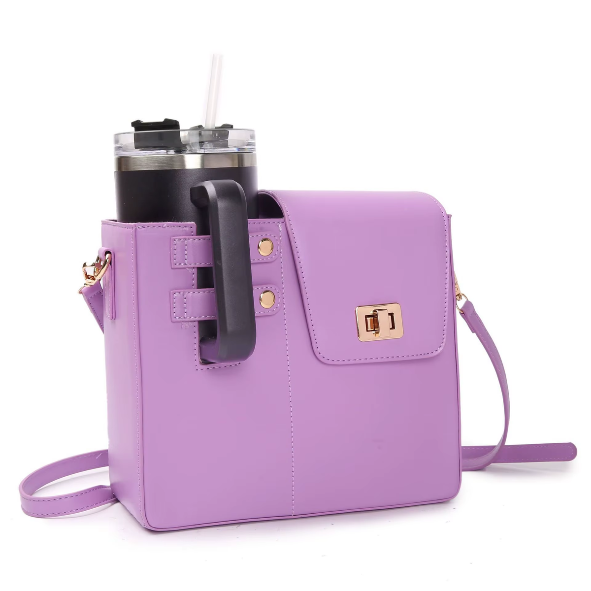Outdoor Portable Women Crossbody Water Cup Storage Bag with Purse, Multifunctional Crossbody Shoulder Bag Water Bottle Holder
