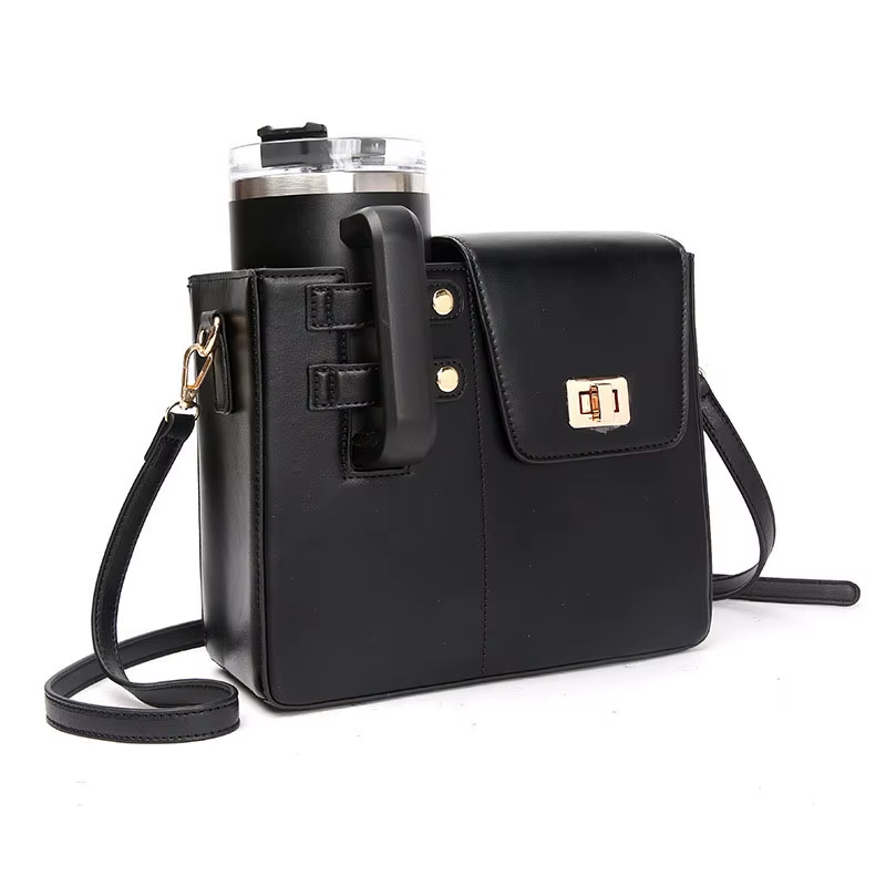 Outdoor Portable Women Crossbody Water Cup Storage Bag with Purse, Multifunctional Crossbody Shoulder Bag Water Bottle Holder
