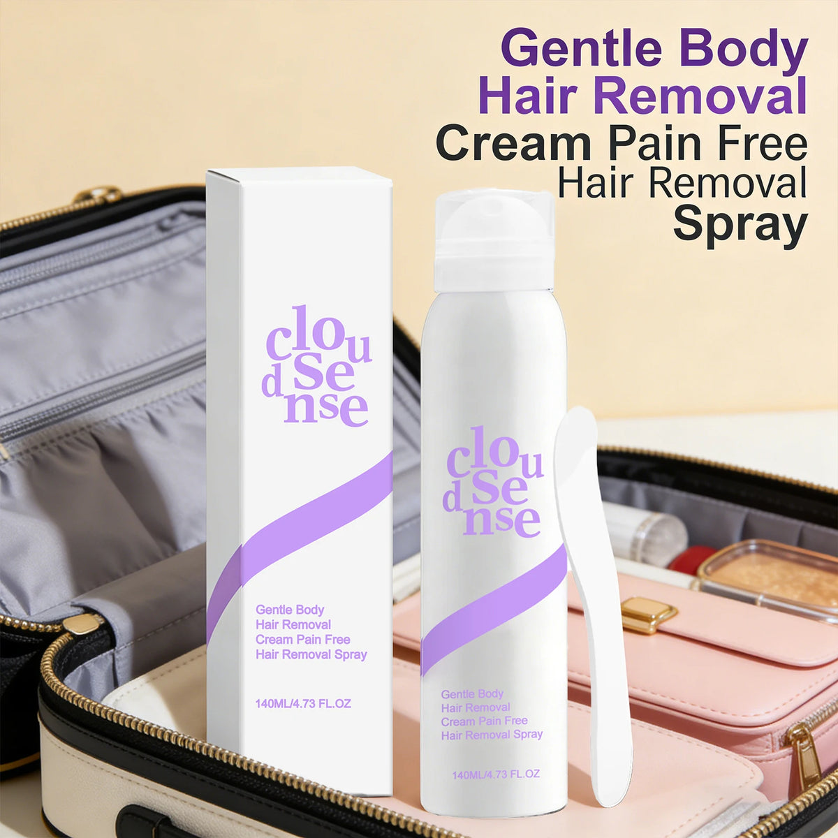 Mild Hair Removal Spray Nourishing Quickly Removing Hair Soothing Skin Control Oil Refreshing Non-Irritating Body Hair Remover