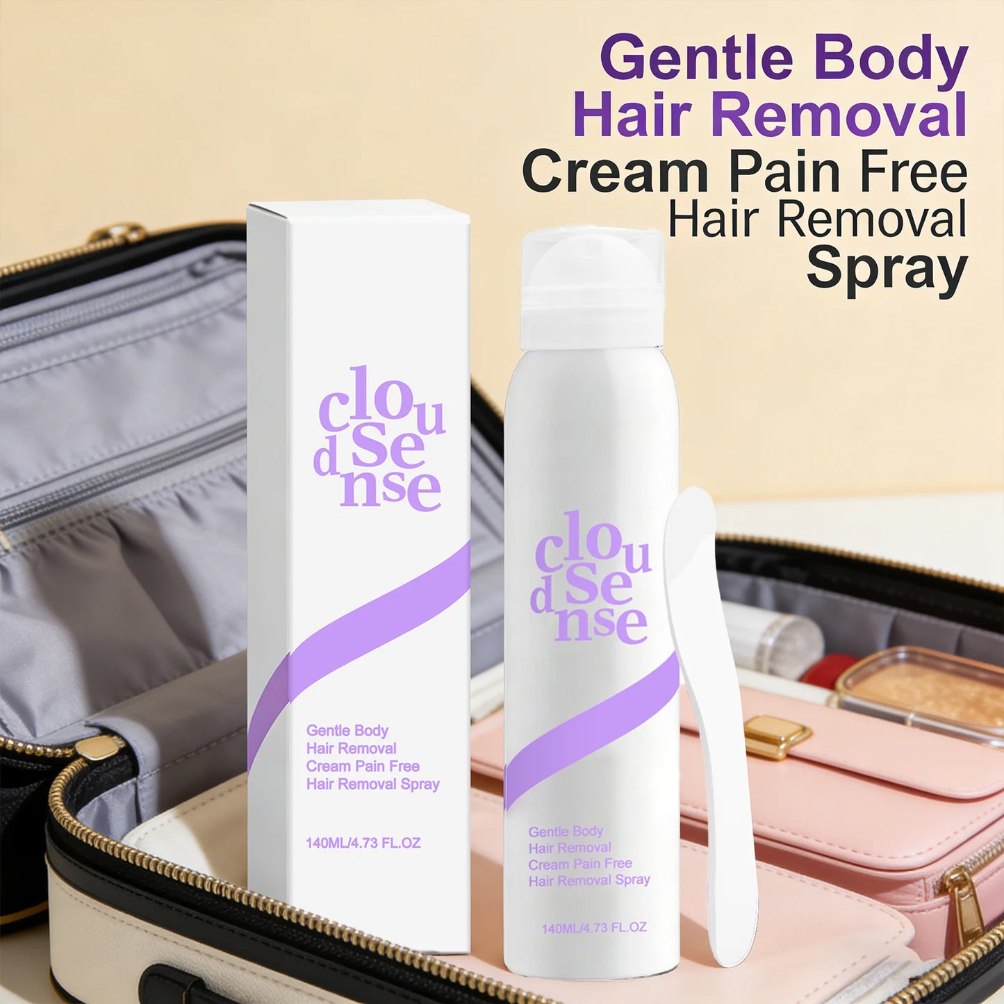 Mild Hair Removal Spray Nourishing Quickly Removing Hair Soothing Skin Control Oil Refreshing Non-Irritating Body Hair Remover