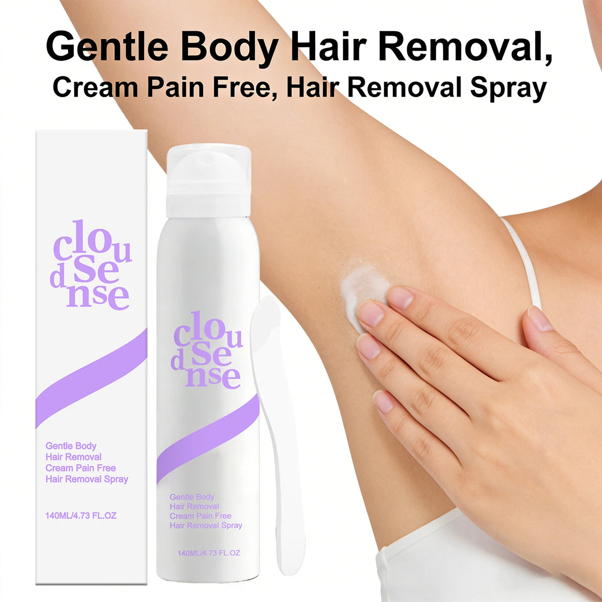 Mild Hair Removal Spray Nourishing Quickly Removing Hair Soothing Skin Control Oil Refreshing Non-Irritating Body Hair Remover