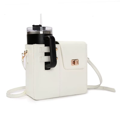 Outdoor Portable Women Crossbody Water Cup Storage Bag with Purse, Multifunctional Crossbody Shoulder Bag Water Bottle Holder