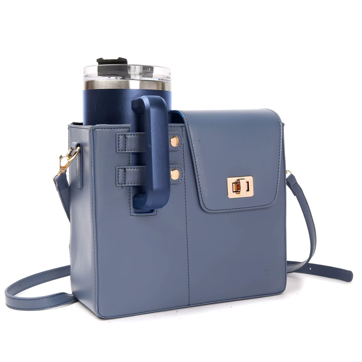 Outdoor Portable Women Crossbody Water Cup Storage Bag with Purse, Multifunctional Crossbody Shoulder Bag Water Bottle Holder